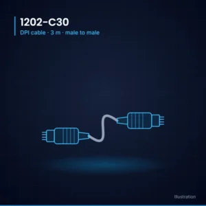 Illustration of Allen-Bradley 1202-C30 DPI cable, 3 m, male to male