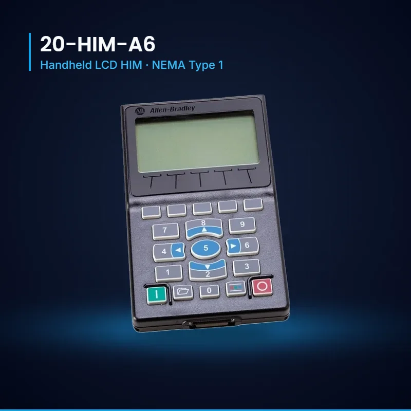 Allen-Bradley 20-HIM-A6 Enhanced LCD Full-Numeric HIM, Handheld/Local, NEMA Type 1 Allen-Bradley 20-HIM-A6 Handheld LCD HIM, NEMA Type 1