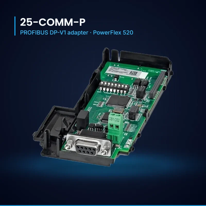 Allen-Bradley 25-COMM-P PROFIBUS DP-V1 Adapter – PowerFlex 520-Series Allen-Bradley 25-COMM-P PROFIBUS DP-V1 adapter, PowerFlex 520